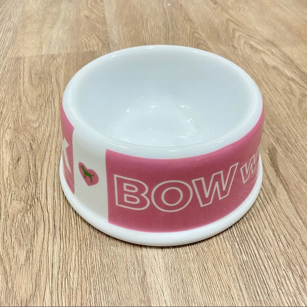 Victoria’s Secret PINK ceramic dog bowl rare vintage